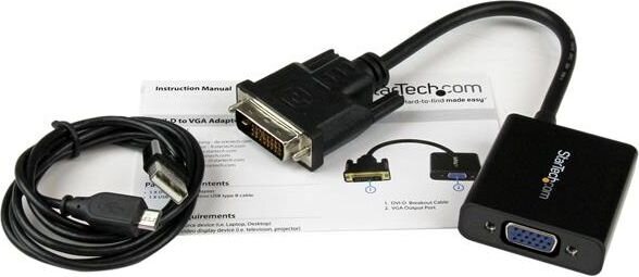 StarTech DVI2VGAE, DVI-D/VGA, 0.19 m cena un informācija | Kabeļi un vadi | 220.lv