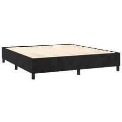 vidaXL atsperu gulta ar matraci, melns samts, 180x200 cm цена и информация | Кровати | 220.lv