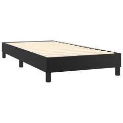 vidaXL atsperu gulta ar matraci, melna, 80x200 cm, mākslīgā āda цена и информация | Кровати | 220.lv