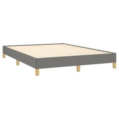 vidaXL atsperu gulta ar matraci, tumši pelēka audums, 140x190 cm cena un informācija | Gultas | 220.lv