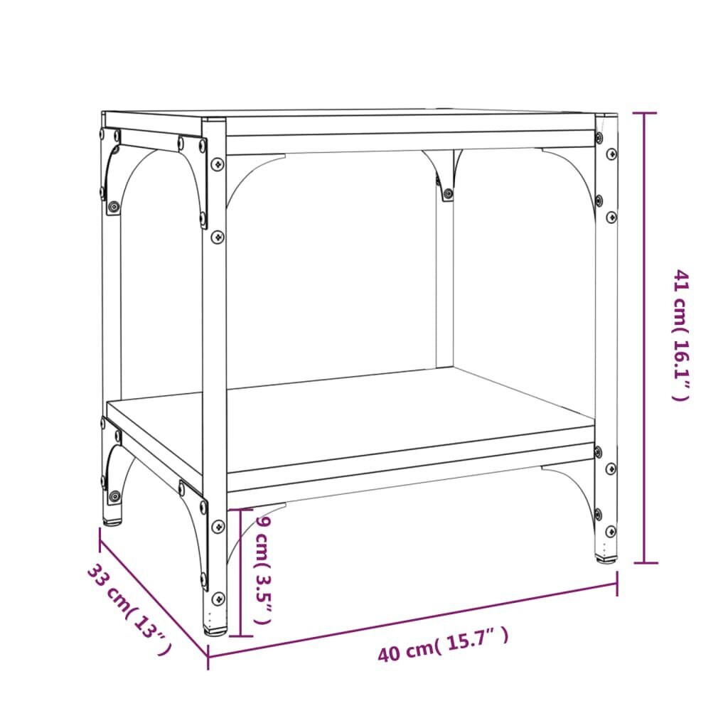 TV galdiņš vidaXL, 40x33x41 cm, brūns cena un informācija | Skapīši viesistabai | 220.lv