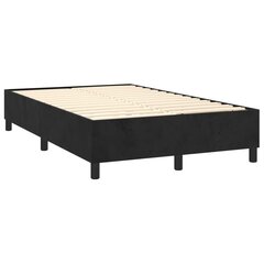 vidaXL atsperu gulta ar matraci, melns samts, 120x200 cm цена и информация | Кровати | 220.lv