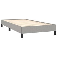 vidaXL atsperu gulta ar matraci, gaiši pelēka, 90x200 cm, audums цена и информация | Кровати | 220.lv
