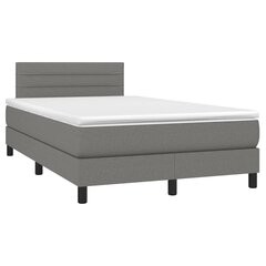 vidaXL atsperu gulta ar matraci, tumši pelēka audums, 120x200cm цена и информация | Кровати | 220.lv