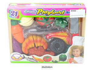 Spēles komplekts augļi, dārzeņi, plastmasa (6103) 1530 cena un informācija | Rotaļlietas meitenēm | 220.lv