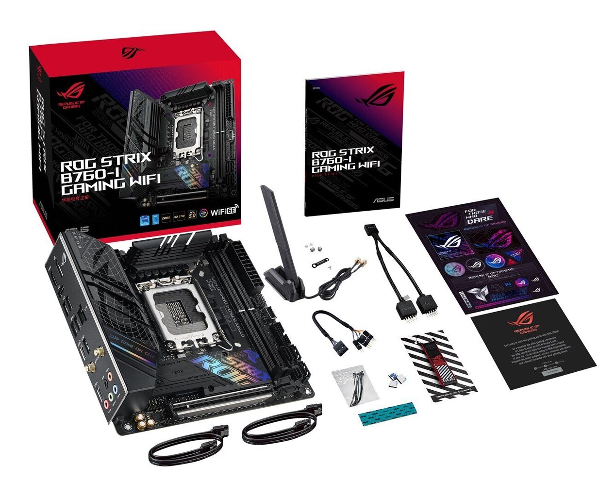 Asus ROG STRIX B760-I GAMING WIFI, Mini ITX, LGA1700, DDR5 cena un informācija | Mātesplates | 220.lv