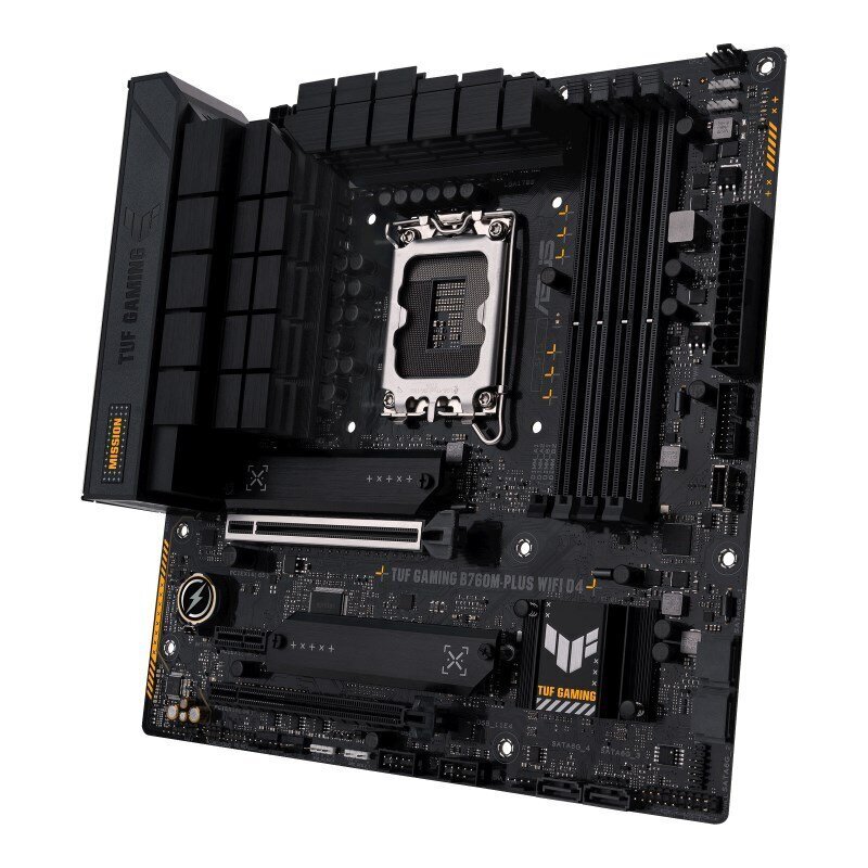 Asus TUF GAMING B760M-PLUS WIFI D4, Micro ATX, LGA1700, DDR4 cena un informācija | Mātesplates | 220.lv