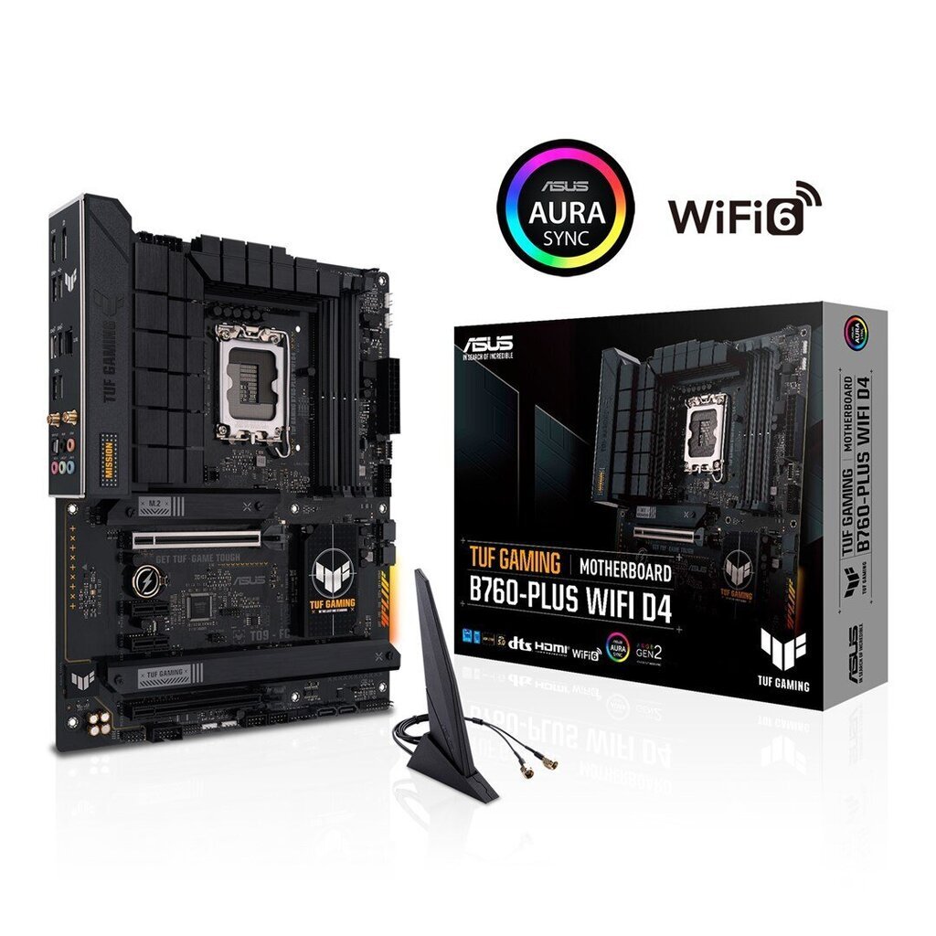 Asus TUF GAMING B760-PLUS WIFI D4, ATX, LGA1700, DDR4 cena un informācija | Mātesplates | 220.lv