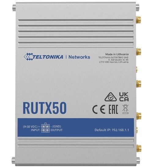 Teltonika Industrial 5G RUTX50 cena un informācija | Rūteri (maršrutētāji) | 220.lv