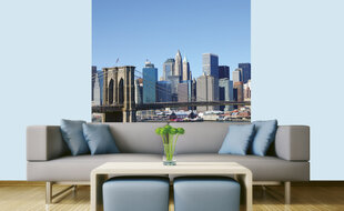 Фотообои - Нью-Йорк и Бруклинский мост 225х250 см цена и информация | Фотообои | 220.lv
