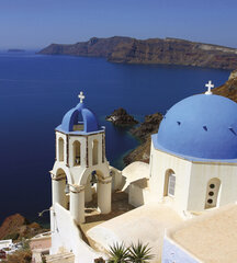 Fototapetes - Santorini 225x250 cm cena un informācija | Fototapetes | 220.lv