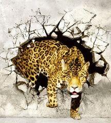 Fototapetes - Leopards medībās 225x250 cm cena un informācija | Fototapetes | 220.lv