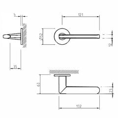 Durvju rokturu komplekts Tupai 4153 R5S цена и информация | Дверные ручки | 220.lv