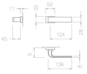 Durvju rokturu komplekts Tupai 2732 RT цена и информация | Дверные ручки | 220.lv