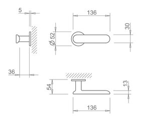 Durvju rokturu komplekts Tupai 4006 R5S цена и информация | Дверные ручки | 220.lv