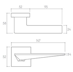 Durvju rokturu komplekts Corona Blade Q цена и информация | Дверные ручки | 220.lv