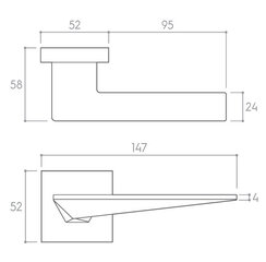 Durvju rokturu komplekts Corona Blade Q ar PZ uzliku cena un informācija | Durvju rokturi | 220.lv