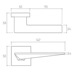 Durvju rokturu komplekts Corona Blade Q ar WC grozāmo цена и информация | Дверные ручки | 220.lv