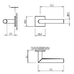 Durvju rokturu komplekts Tupai 4152 Q5S ar WC grozāmo цена и информация | Дверные ручки | 220.lv