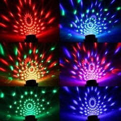 RGB rotējoša bumba - disko projektors цена и информация | Праздничные декорации | 220.lv