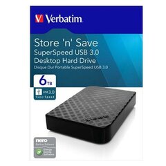 Verbatim Store 'n' Save 6 TB цена и информация | Жёсткие диски | 220.lv