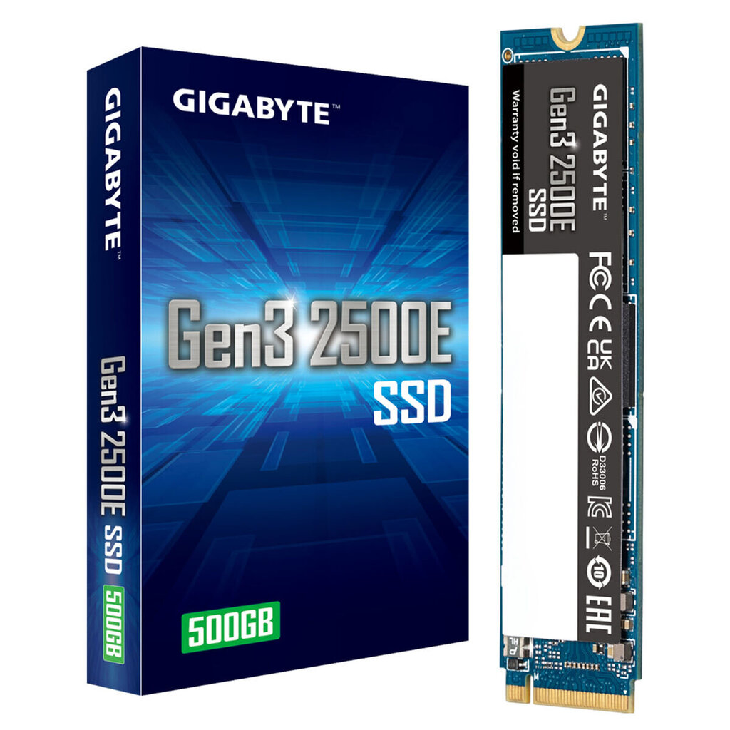 Cietais Disks Gigabyte Gen3 2500E SSD 500 GB cena un informācija | Ārējie cietie diski | 220.lv
