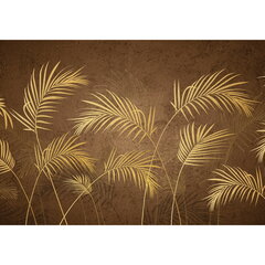 Sienas gleznojumi — modernas zelta palmas lapas 2 цена и информация | Фотообои | 220.lv