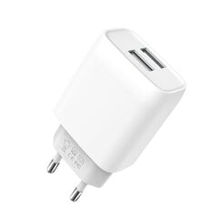 XO wall charger L57 2x USB 2,4A white цена и информация | Зарядные устройства для телефонов | 220.lv