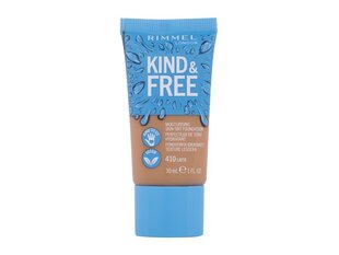 Tonālais krēms Rimmel London Kind y Free Skin Tint Foundation 410-Latte, 30 ml cena un informācija | Grima bāzes, tonālie krēmi, pūderi | 220.lv