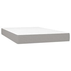 vidaXL atsperu gulta ar matraci, gaiši pelēks audums, 120x200cm цена и информация | Кровати | 220.lv