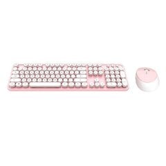 Wireless keyboard + mouse set MOFII Sweet 2.4G (White-Pink) цена и информация | Клавиатуры | 220.lv