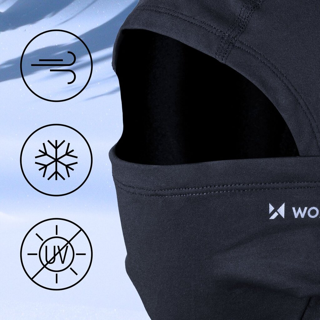 Wozinsky thermoactive Balaclava under helmet black (WTBBK1) цена и информация | Vīriešu cepures, šalles, cimdi | 220.lv