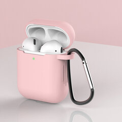 Case for AirPods 2 / AirPods 1 Silicone Soft Earphone Cover Pink (Case C) цена и информация | Аксессуары для наушников | 220.lv