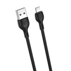 XO cable NB200 USB - Lightning 1,0m 2.1A black cena un informācija | Kabeļi un vadi | 220.lv