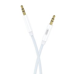 XO cable audio NB-R211C jack 3,5mm - jack 3,5mm 1,0 m white-blue cena un informācija | Kabeļi un vadi | 220.lv