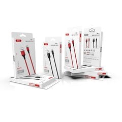 XO cable NB143 USB - microUSB 2,0 m 2,4A red цена и информация | Кабели и провода | 220.lv