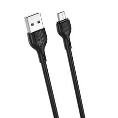 XO cable NB200 USB - microUSB 2,0m 2.1A black цена и информация | Кабели и провода | 220.lv