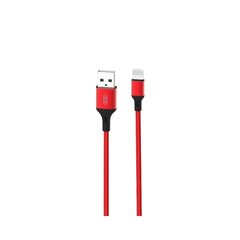 XO cable NB143 USB - Lightning 2,0 m 2,4A red cena un informācija | Kabeļi un vadi | 220.lv