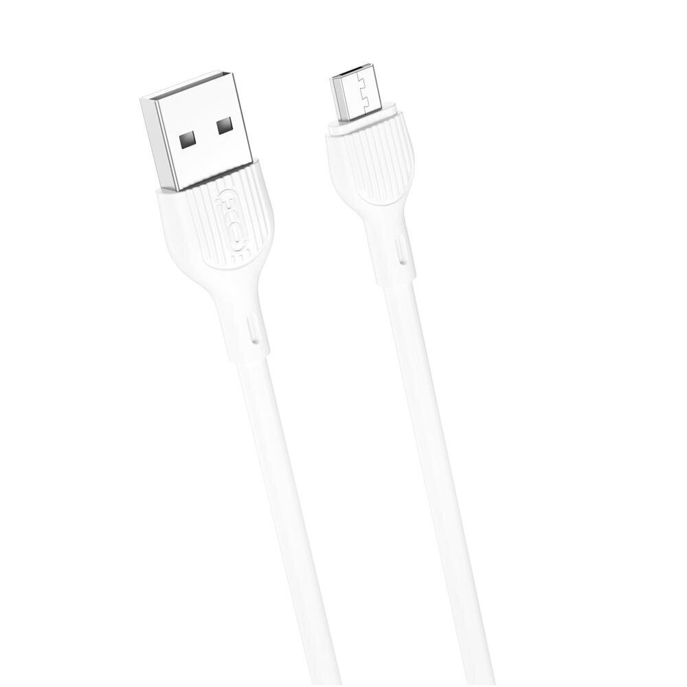 XO cable NB200 USB - microUSB 1,0m 2.1A white цена и информация | Kabeļi un vadi | 220.lv