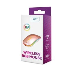 Setty wireless RGB mouse rose gold цена и информация | Мыши | 220.lv