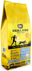 Real Dog Adult Sensitive ar pīli, jutīgiem suņiem, 15 kg cena un informācija | Sausā barība suņiem | 220.lv