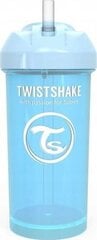 Pudele ar salmiņu Twistshake, 360 ml, zila cena un informācija | Ūdens pudeles | 220.lv