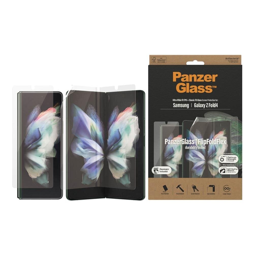 PanzerGlass Ultra-Wide Fit Bundle for Samsung Galaxy Z Fold 4 cena un informācija | Ekrāna aizsargstikli | 220.lv