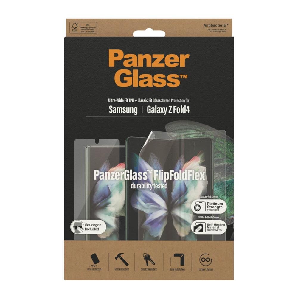 PanzerGlass Ultra-Wide Fit Bundle for Samsung Galaxy Z Fold 4 цена и информация | Ekrāna aizsargstikli | 220.lv