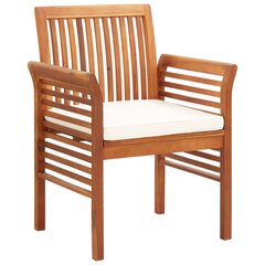vidaXL dārza krēsli ar matračiem, 8 gab., akācijas masīvkoks cena un informācija | Dārza krēsli | 220.lv