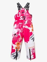 Slēpošanas bikses GULLIVER With A Large Floral Pattern Pink цена и информация | Зимняя одежда для детей | 220.lv