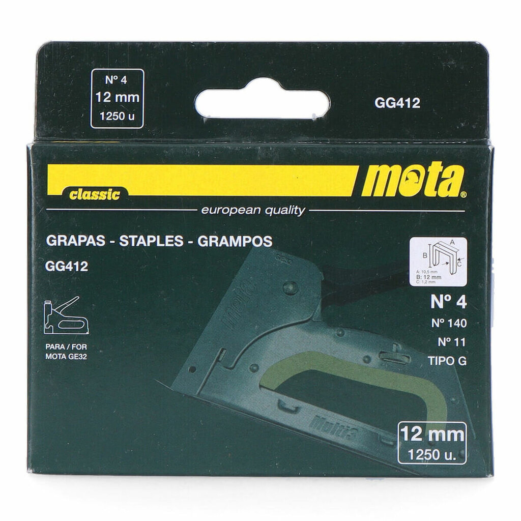 Skavas Mota gg412 1000 Unidades 12 mm Nº 4 цена и информация | Rokas instrumenti | 220.lv