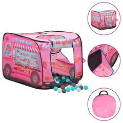 Spēļu telts ar 250 bumbiņām, rozā, 70x112x70cm cena un informācija | Bērnu rotaļu laukumi, mājiņas | 220.lv