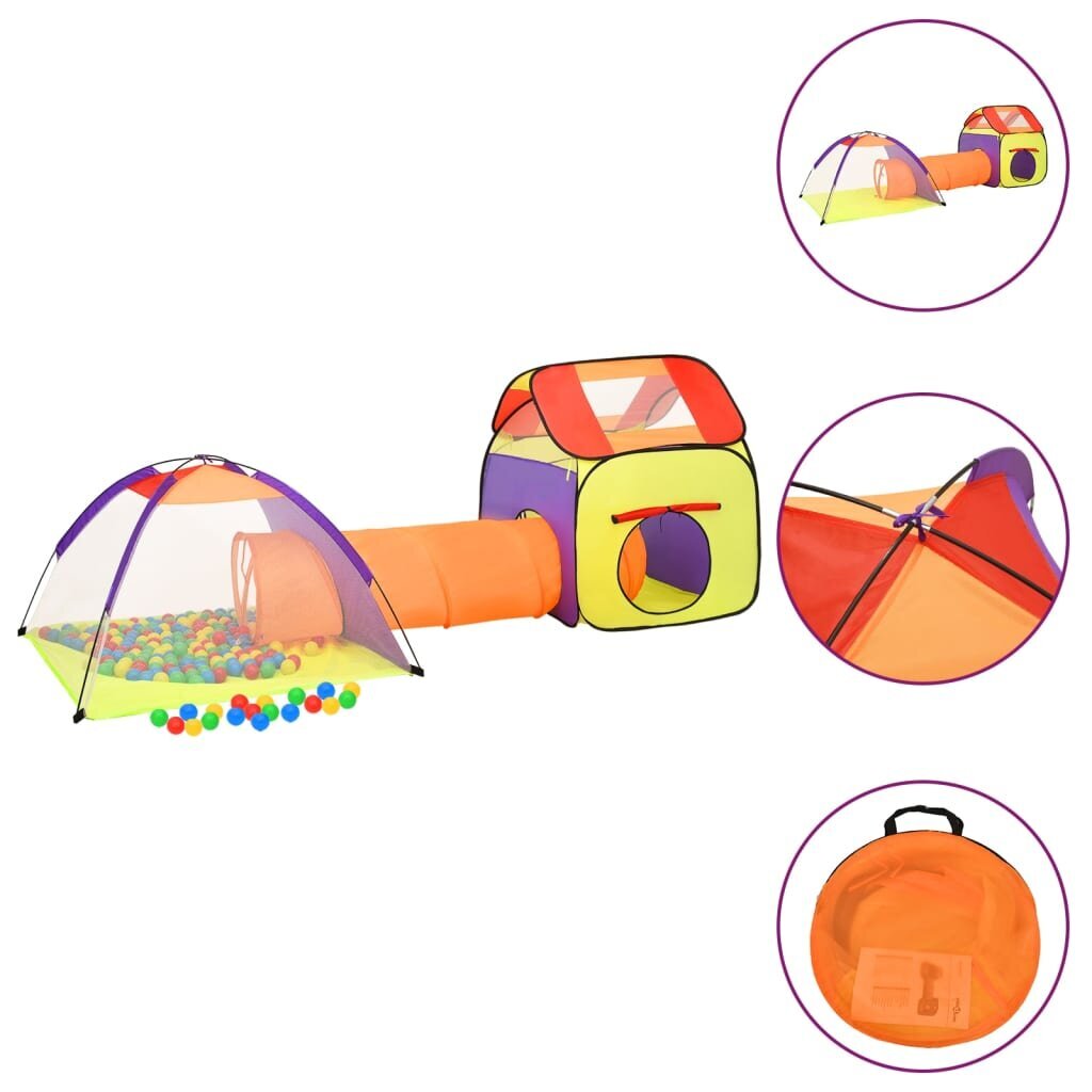 Bērnu rotaļu telts, dažādas krāsas, 338x123x111cm cena un informācija | Bērnu rotaļu laukumi, mājiņas | 220.lv