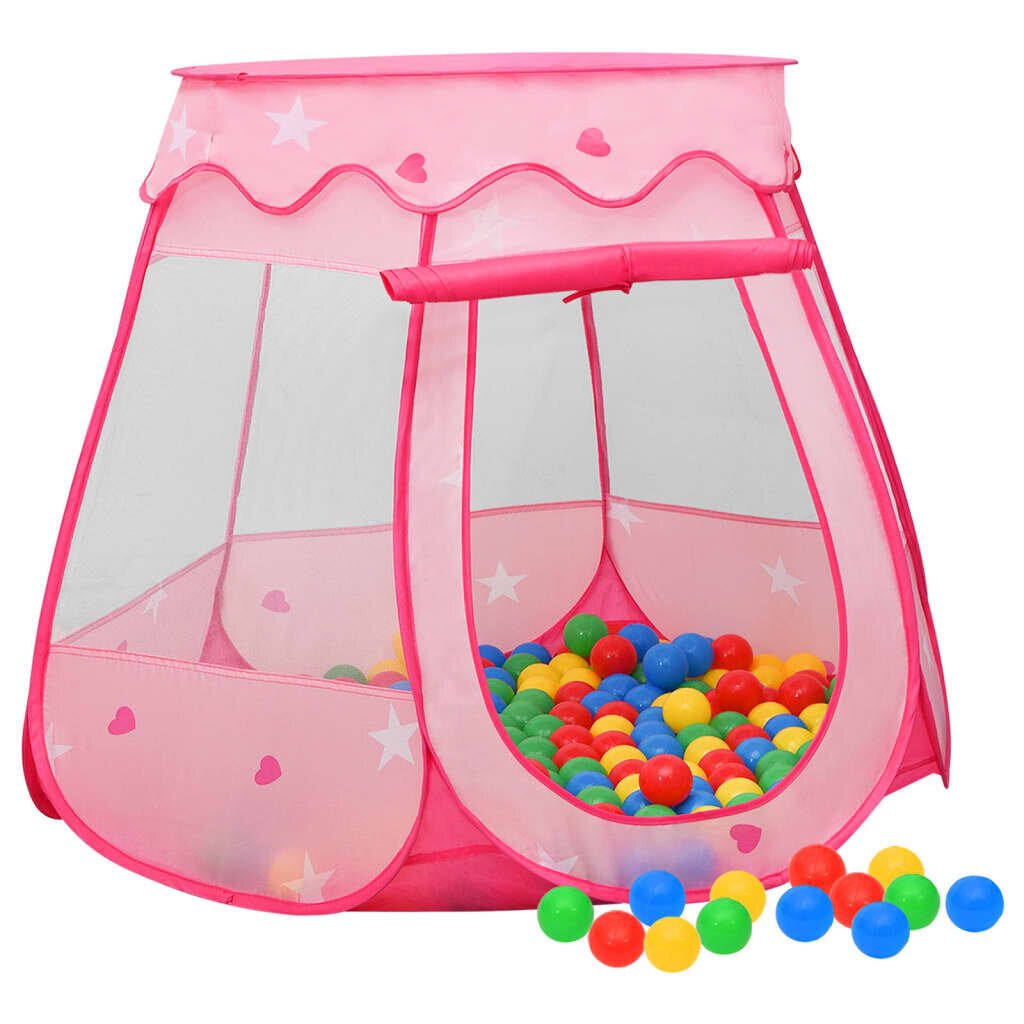 Bērnu rotaļu telts, rozā, 102x102x82cm cena un informācija | Bērnu rotaļu laukumi, mājiņas | 220.lv